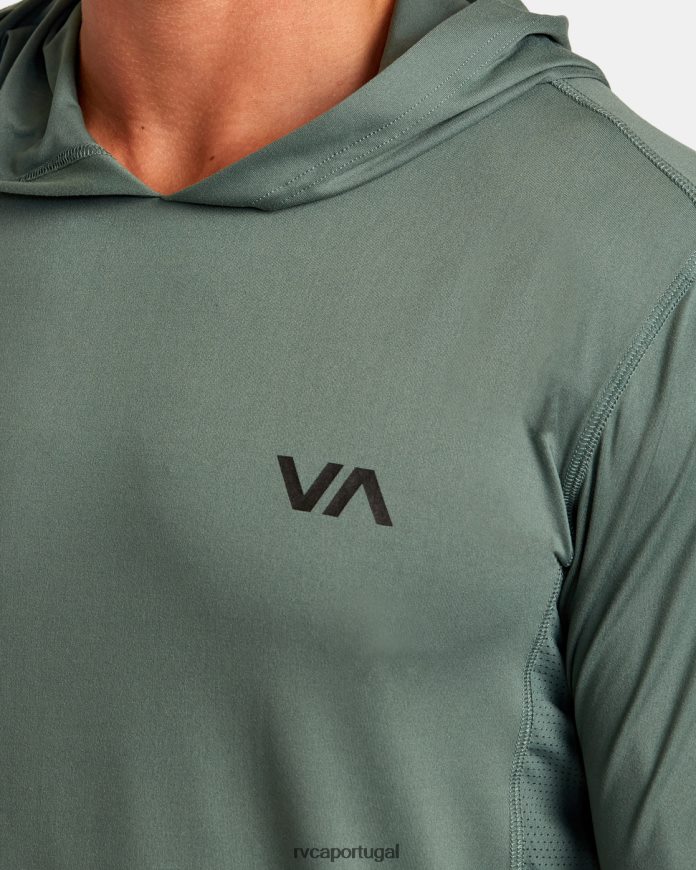 roupas RVCA homens blusa com capuz técnico com ventilação esportiva velho sábio N00F2H291