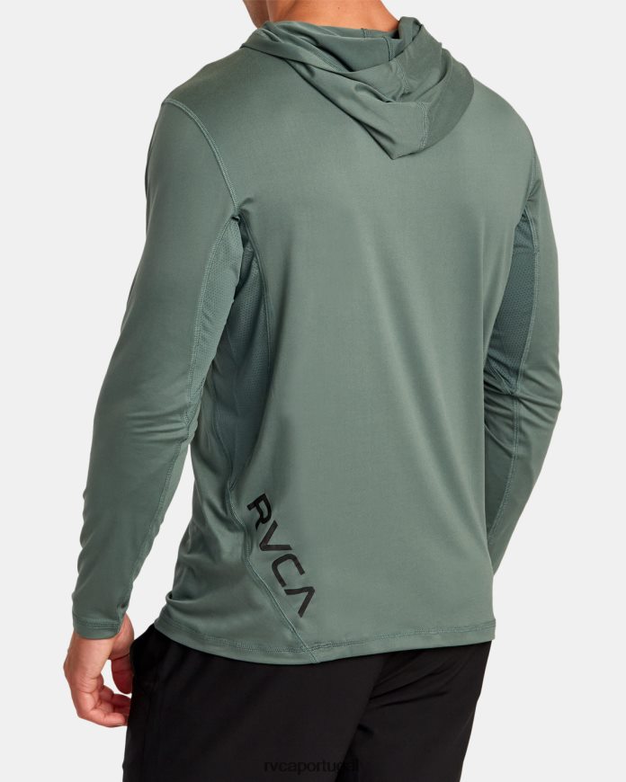 roupas RVCA homens blusa com capuz técnico com ventilação esportiva velho sábio N00F2H291