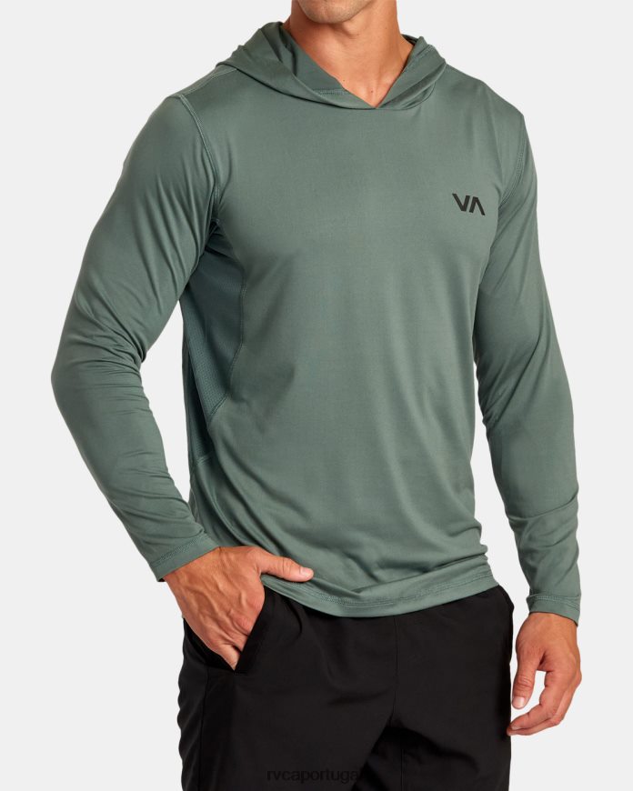 roupas RVCA homens blusa com capuz técnico com ventilação esportiva velho sábio N00F2H291