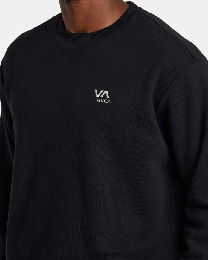 roupas RVCA homens moletom essencial va preto N00F2H455