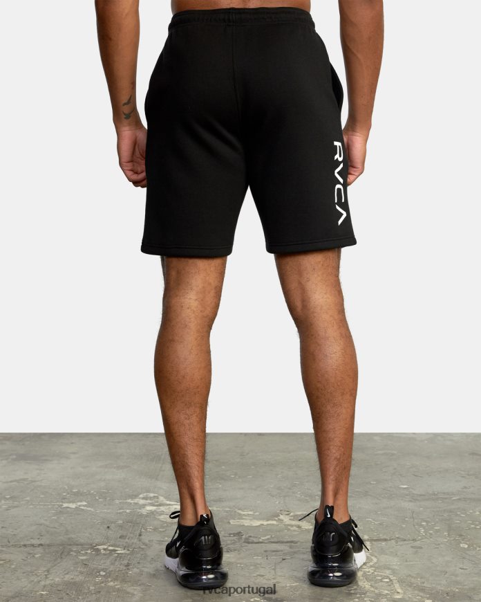 roupas RVCA homens bermuda esportiva com cintura elástica iv 19 preto N00F2H727