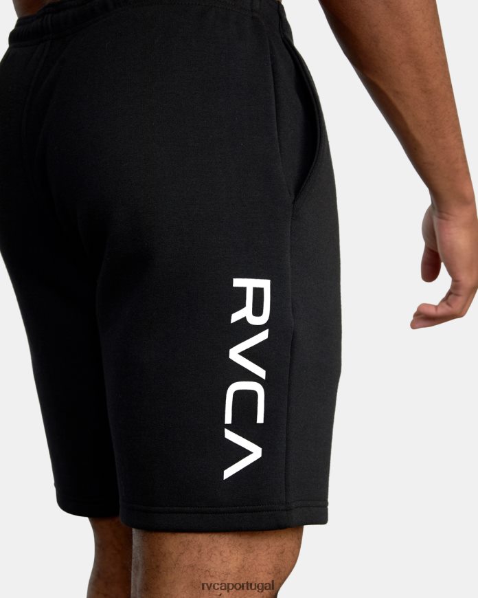 roupas RVCA homens bermuda esportiva com cintura elástica iv 19 preto N00F2H727