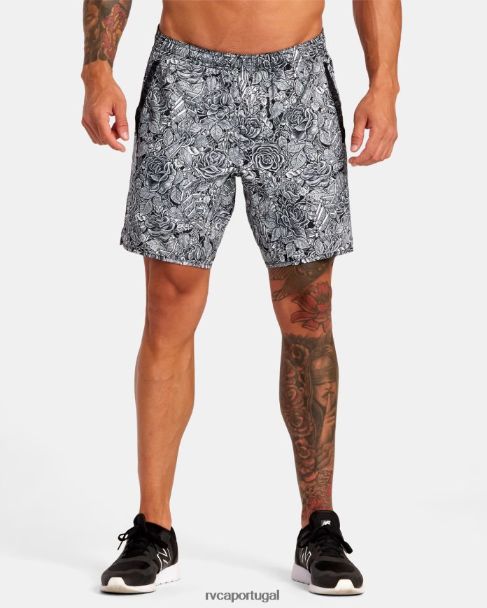 roupas RVCA homens martin ander shorts de treinamento técnico stretch 17 anders floral N00F2H296