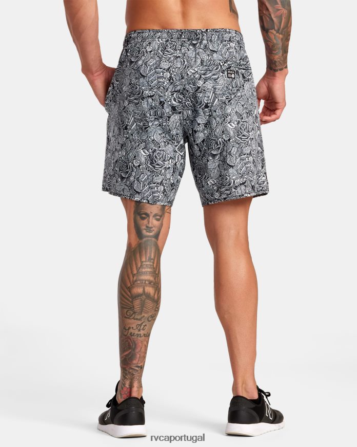 roupas RVCA homens martin ander shorts de treinamento técnico stretch 17 anders floral N00F2H296