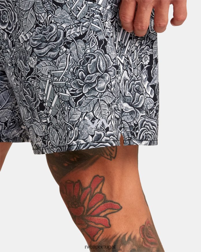 roupas RVCA homens martin ander shorts de treinamento técnico stretch 17 anders floral N00F2H296