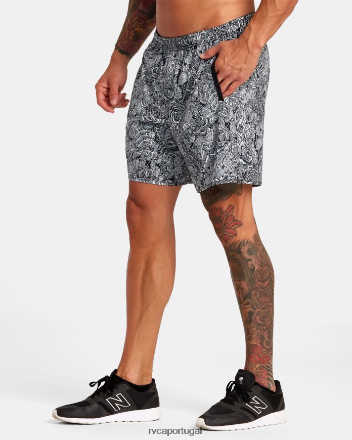 roupas RVCA homens martin ander shorts de treinamento técnico stretch 17 anders floral N00F2H296