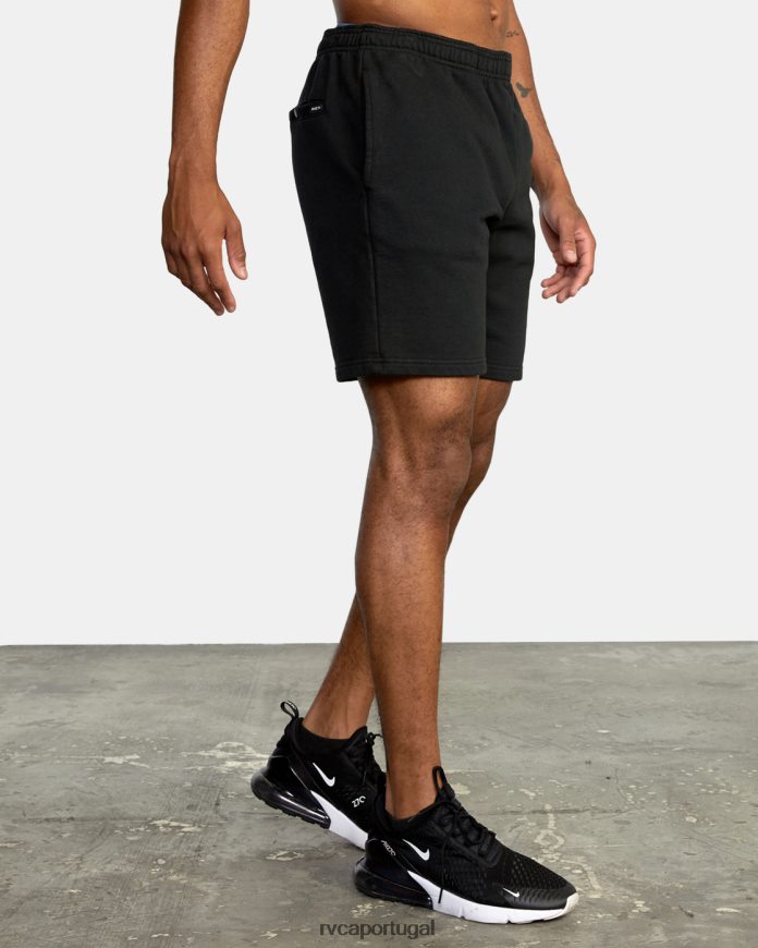 roupas RVCA homens moletom va essencial 18 preto N00F2H869