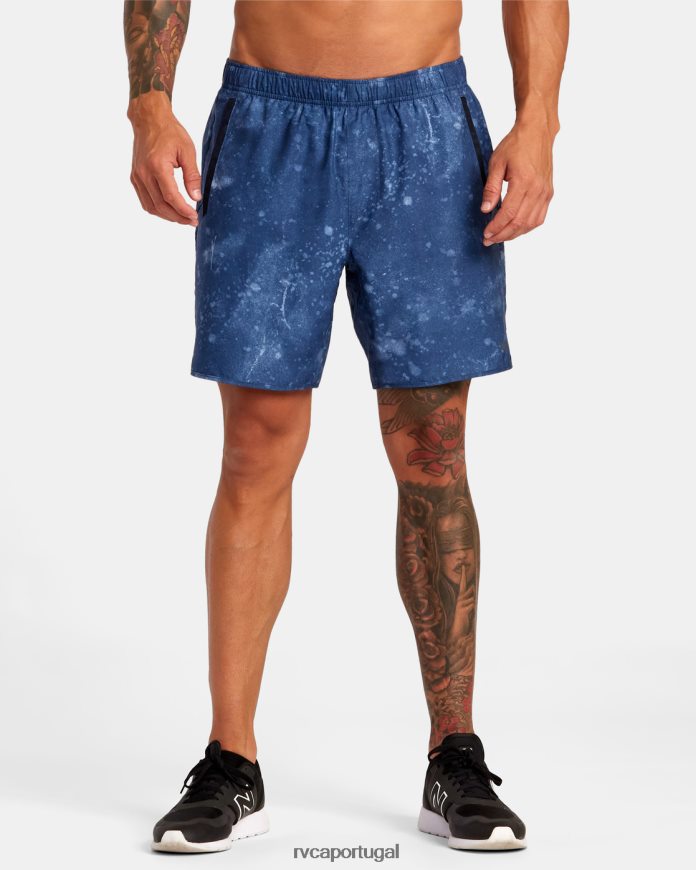 roupas RVCA homens short cintura elástica yogger iv 17 tie-dye índigo N00F2H238