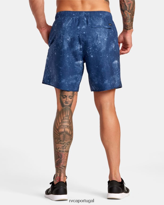roupas RVCA homens short cintura elástica yogger iv 17 tie-dye índigo N00F2H238