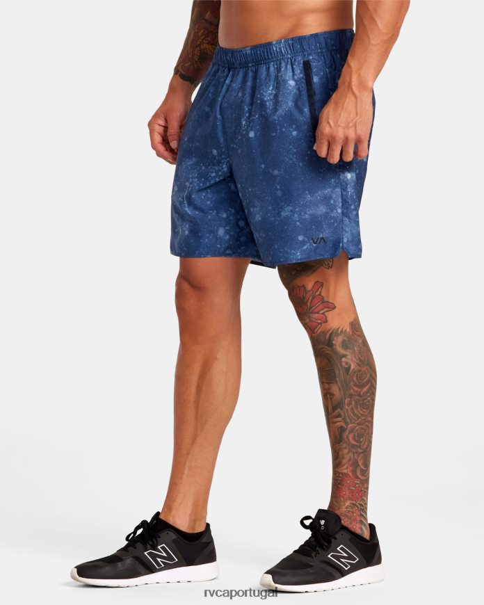 roupas RVCA homens short cintura elástica yogger iv 17 tie-dye índigo N00F2H238