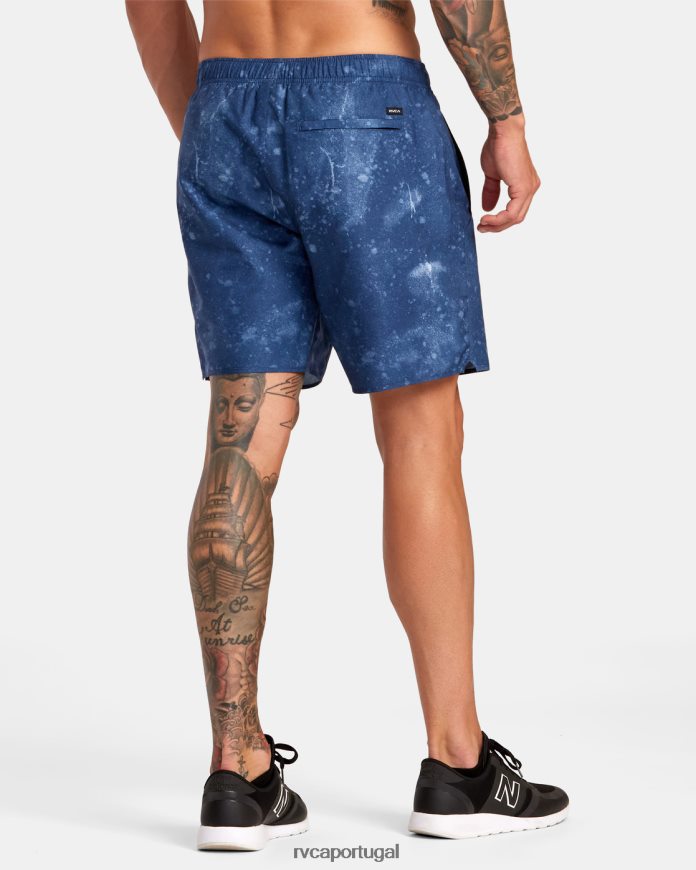 roupas RVCA homens short cintura elástica yogger iv 17 tie-dye índigo N00F2H238