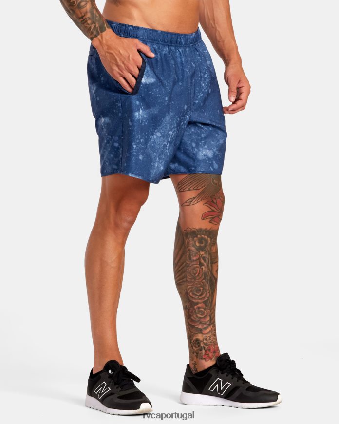 roupas RVCA homens short cintura elástica yogger iv 17 tie-dye índigo N00F2H238