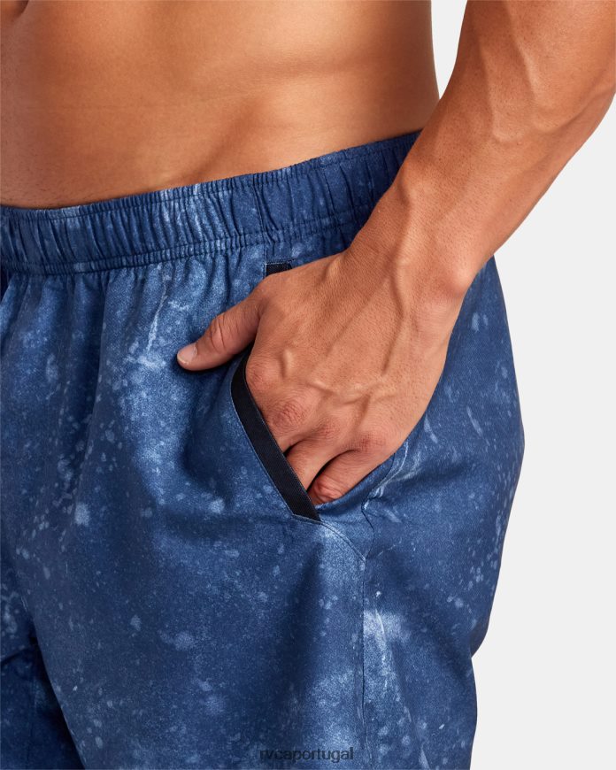 roupas RVCA homens short cintura elástica yogger iv 17 tie-dye índigo N00F2H238