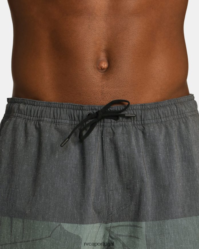 roupas RVCA homens shorts atléticos elásticos híbridos hawaii yogger 17 Oliva N00F2H642