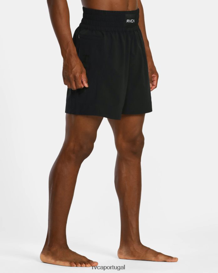 roupas RVCA homens shorts de boxe com cintura elástica yogger 17 preto N00F2H832