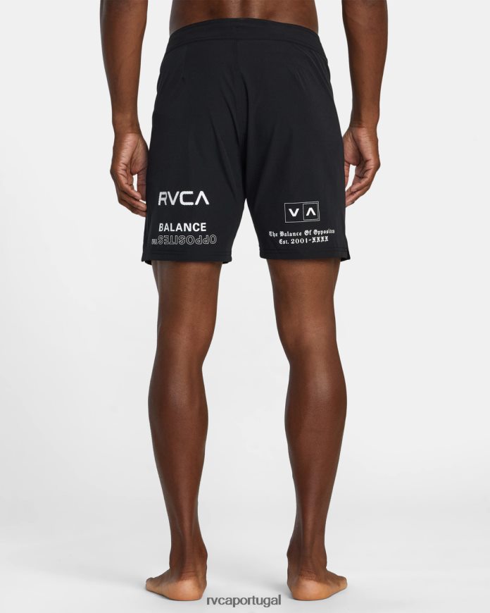 roupas RVCA homens shorts de cintura elástica fight scrapper 15 preto toda marca 2 N00F2H562