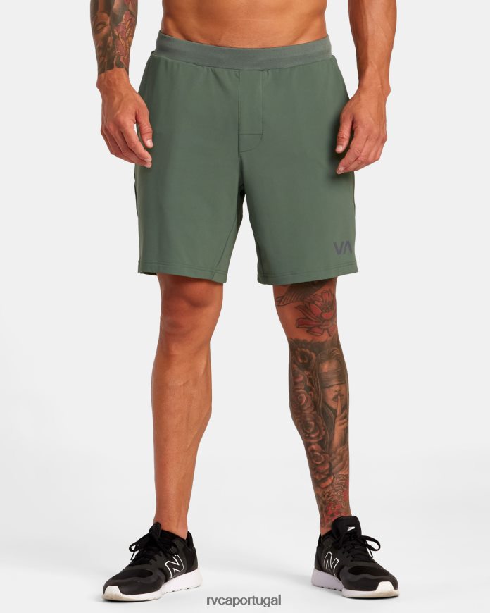roupas RVCA homens shorts de cintura elástica va sport trainer cacto escuro N00F2H302