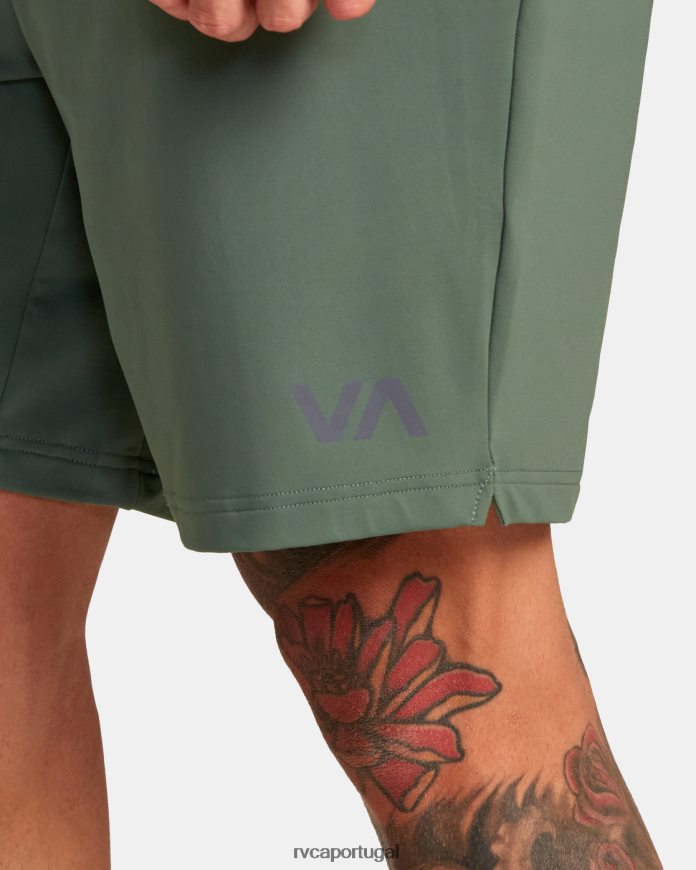 roupas RVCA homens shorts de cintura elástica va sport trainer cacto escuro N00F2H302