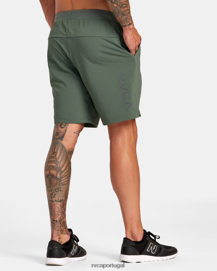 roupas RVCA homens shorts de cintura elástica va sport trainer cacto escuro N00F2H302