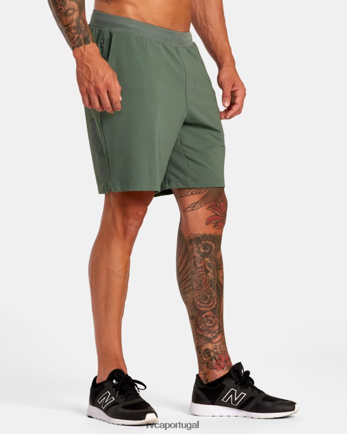 roupas RVCA homens shorts de cintura elástica va sport trainer cacto escuro N00F2H302
