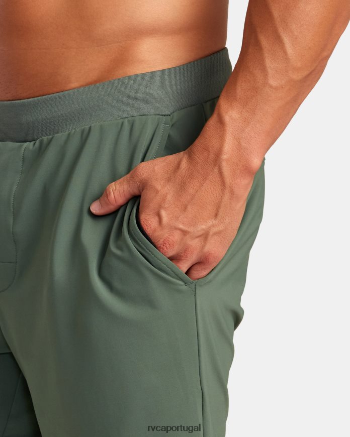 roupas RVCA homens shorts de cintura elástica va sport trainer cacto escuro N00F2H302