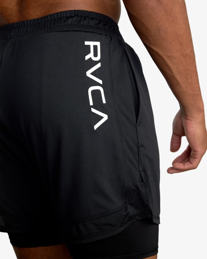 roupas RVCA homens shorts de treino sport vent 16 preto N00F2H560