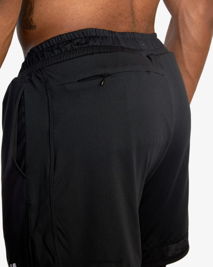 roupas RVCA homens shorts de treino sport vent 16 preto N00F2H560