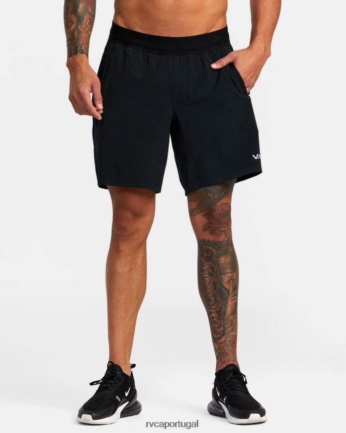 roupas RVCA homens shorts de treino yogger plus 18 preto N00F2H792