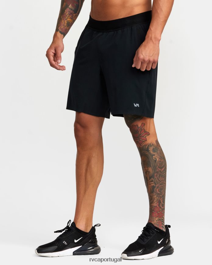 roupas RVCA homens shorts de treino yogger plus 18 preto N00F2H792
