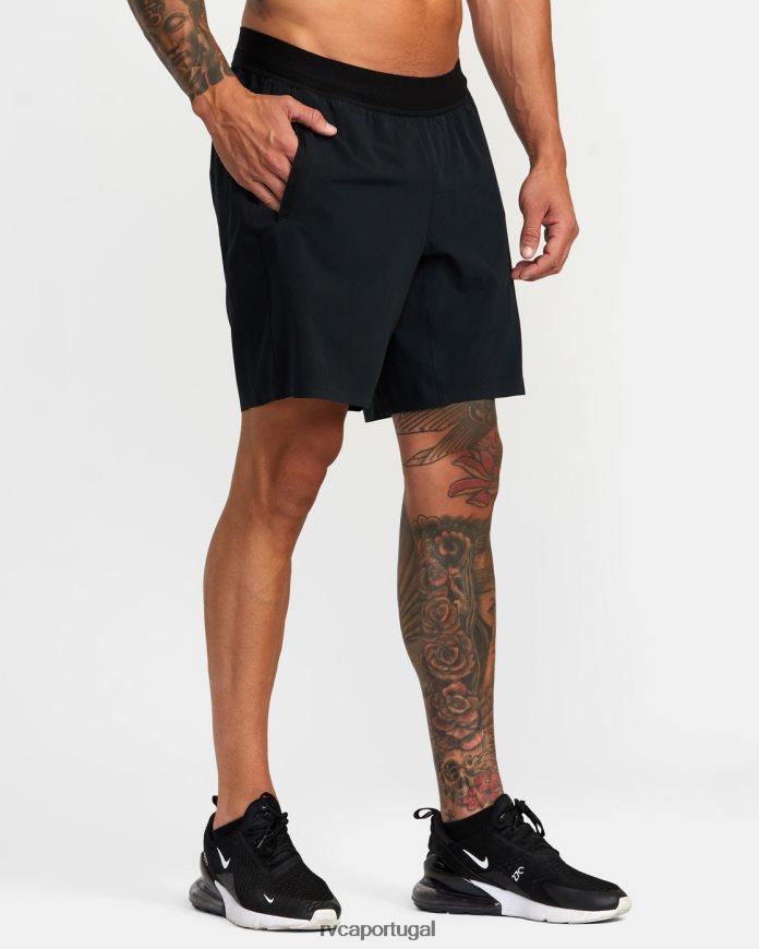 roupas RVCA homens shorts de treino yogger plus 18 preto N00F2H792