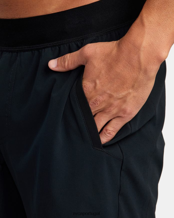 roupas RVCA homens shorts de treino yogger plus 18 preto N00F2H792