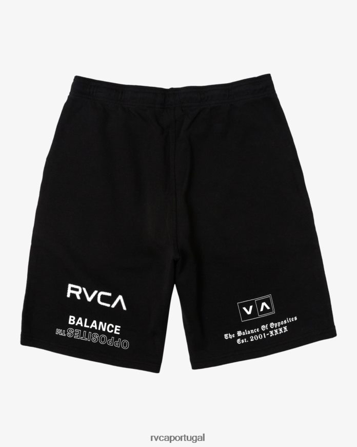 roupas RVCA homens va sport 19 shorts esportivos Preto branco N00F2H264