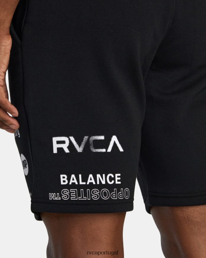 roupas RVCA homens va sport 19 shorts esportivos Preto branco N00F2H264