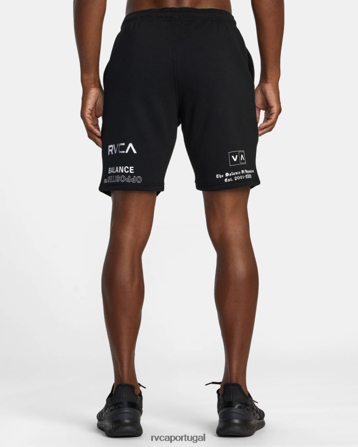 roupas RVCA homens va sport 19 shorts esportivos Preto branco N00F2H264