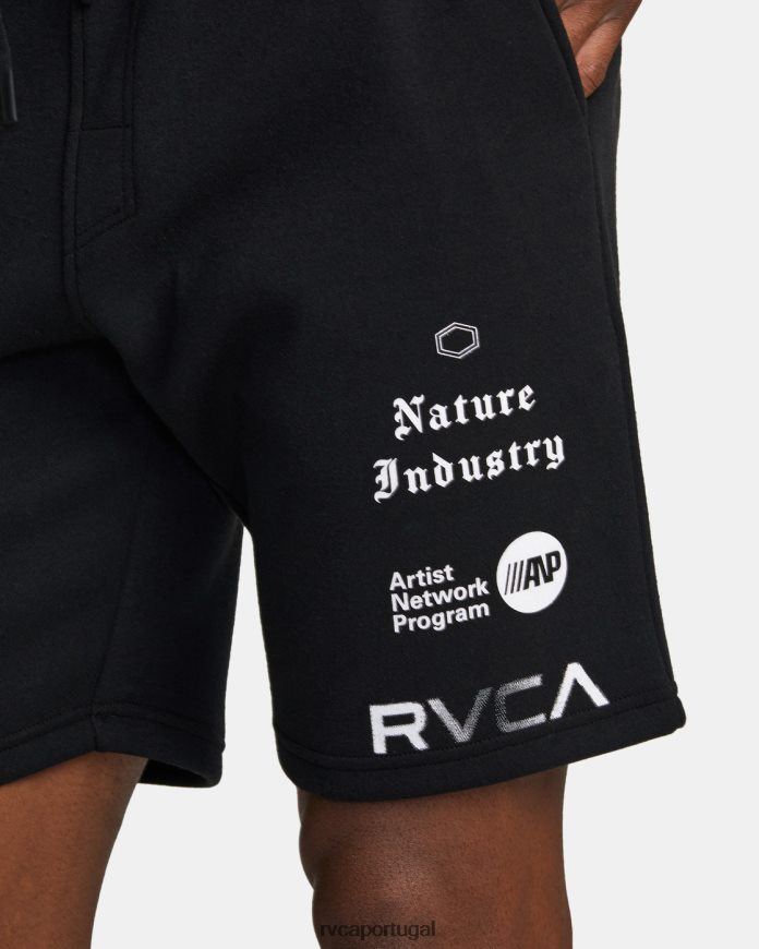 roupas RVCA homens va sport 19 shorts esportivos Preto branco N00F2H264