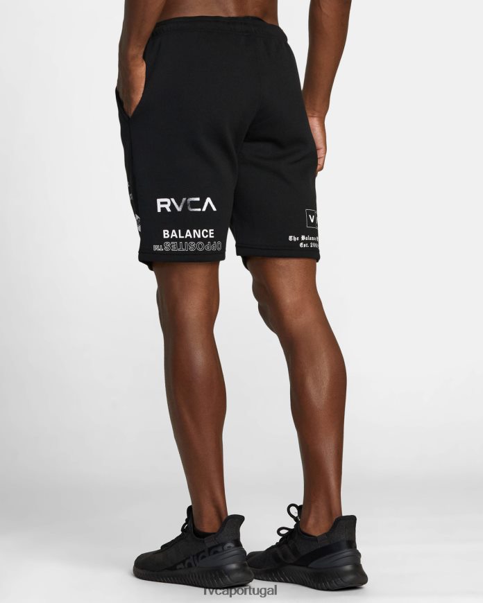 roupas RVCA homens va sport 19 shorts esportivos Preto branco N00F2H264