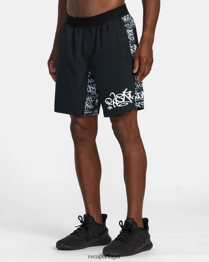 roupas RVCA homens yogger plus shorts de treinamento técnico preto N00F2H509