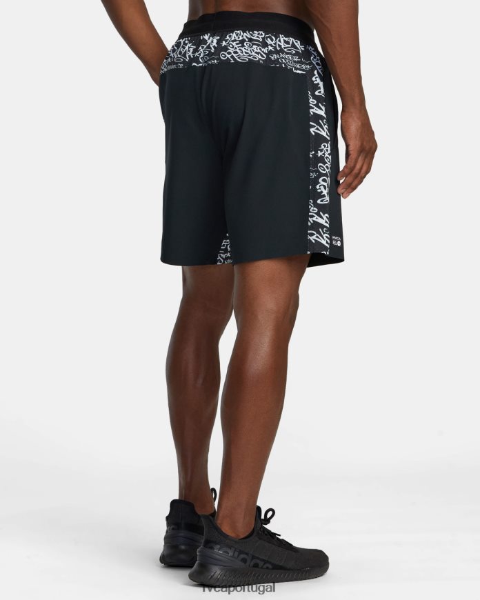 roupas RVCA homens yogger plus shorts de treinamento técnico preto N00F2H509