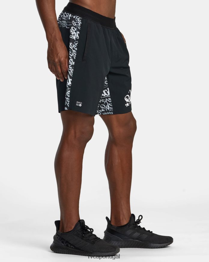 roupas RVCA homens yogger plus shorts de treinamento técnico preto N00F2H509