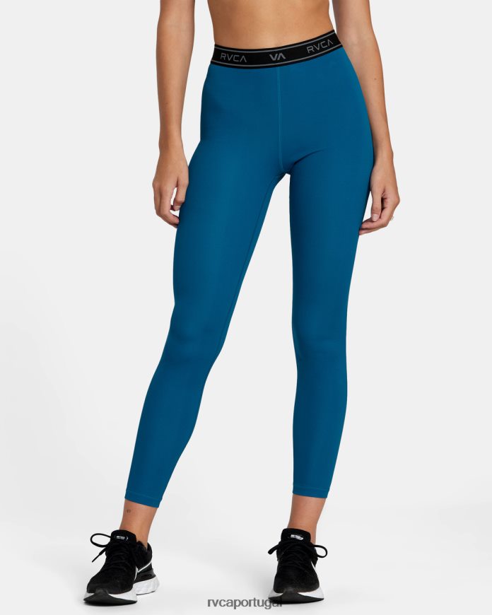 roupas RVCA mulheres leggings de treino básico cerceta N00F2H1156