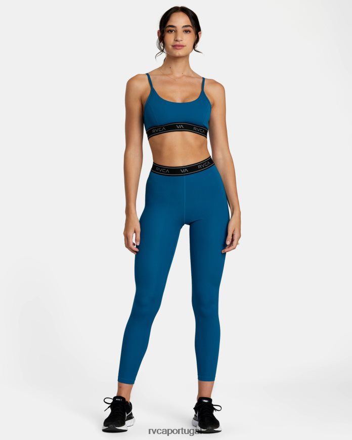 roupas RVCA mulheres leggings de treino básico cerceta N00F2H1156