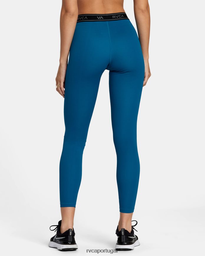 roupas RVCA mulheres leggings de treino básico cerceta N00F2H1156