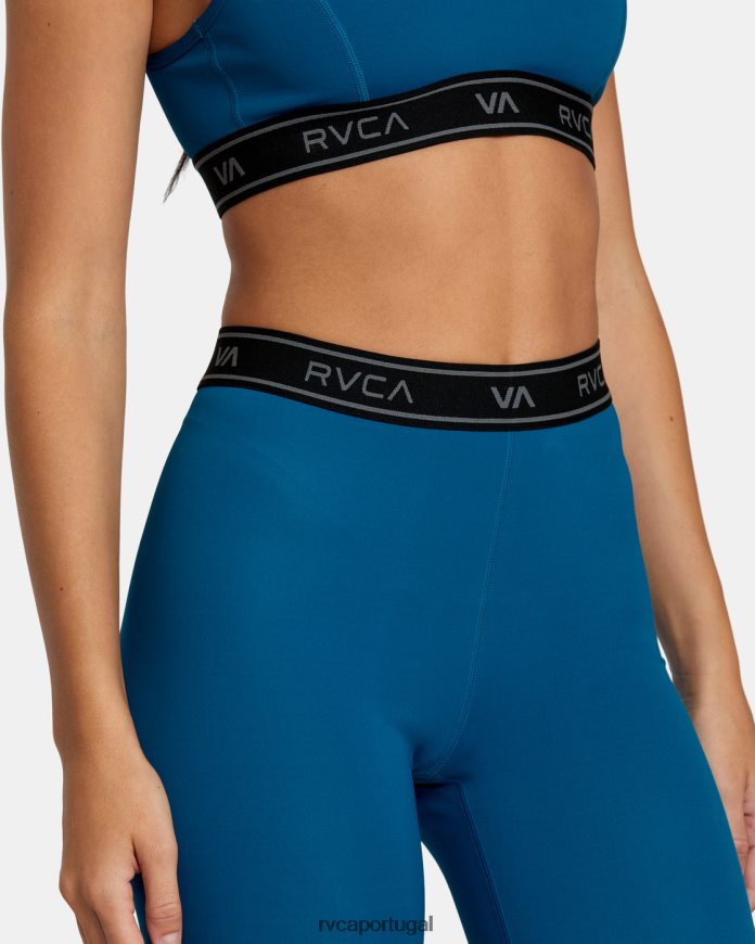 roupas RVCA mulheres leggings de treino básico cerceta N00F2H1156