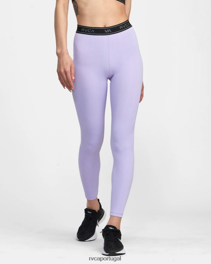 roupas RVCA mulheres leggings de treino básico lavanda N00F2H1368