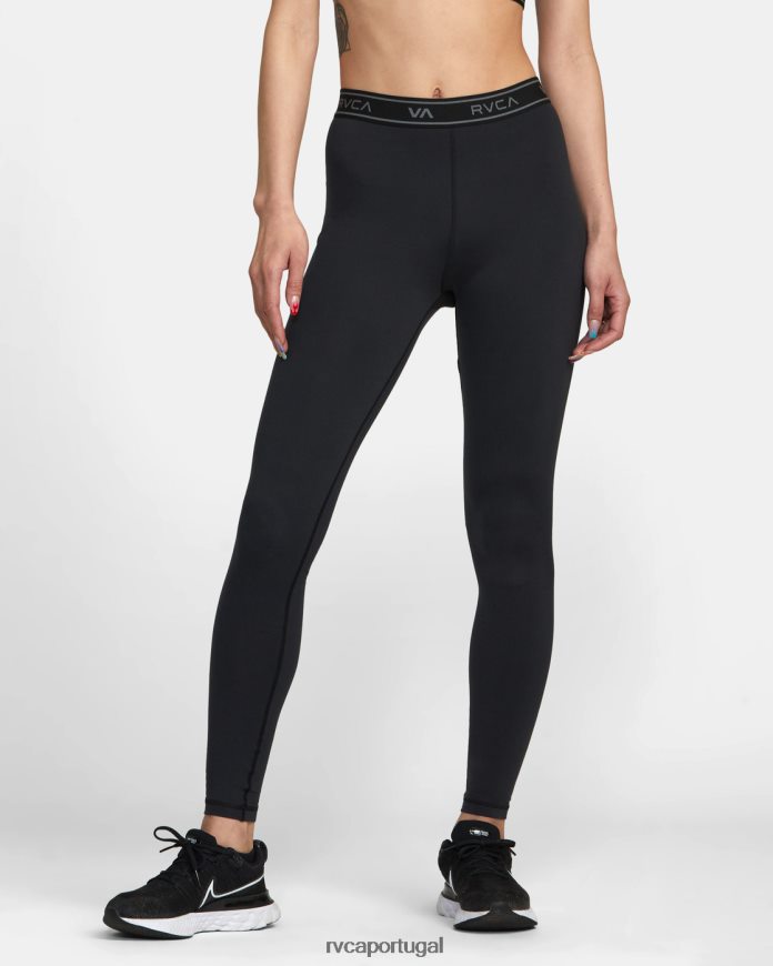 roupas RVCA mulheres leggings de treino básico preto N00F2H1304