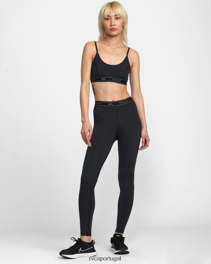 roupas RVCA mulheres leggings de treino básico preto N00F2H1304