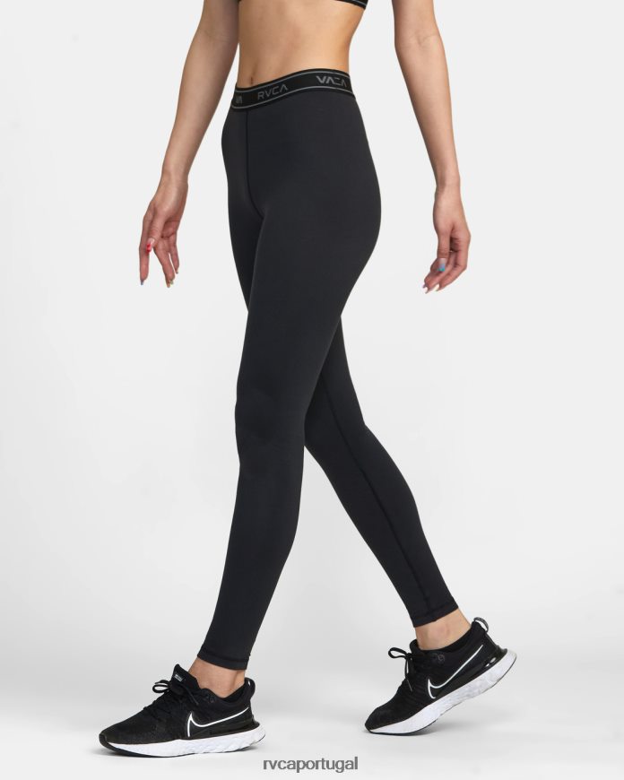 roupas RVCA mulheres leggings de treino básico preto N00F2H1304