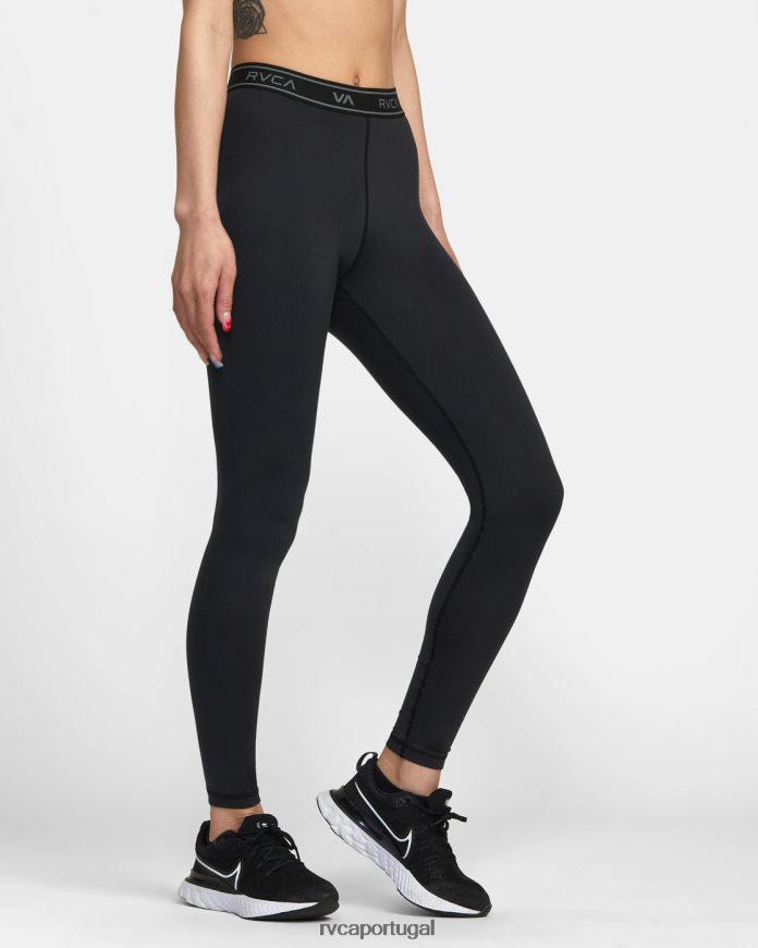 roupas RVCA mulheres leggings de treino básico preto N00F2H1304