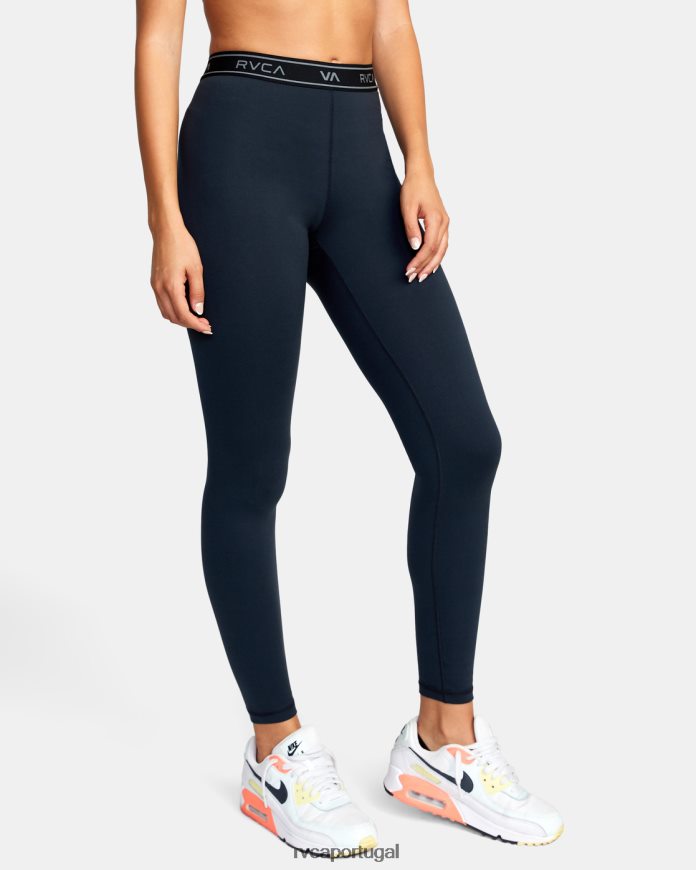 roupas RVCA mulheres leggings de treino básico preto N00F2H1304