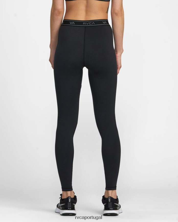 roupas RVCA mulheres leggings de treino básico preto N00F2H1304